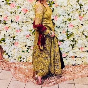 Gold Pakistani Wedding Gown